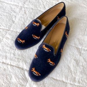 Stubbs & Wootton for J. Crew Fox Slipper Loafers